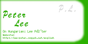 peter lee business card